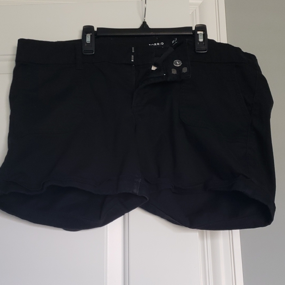 Torrid Black Shorts with Mid-Thigh Length